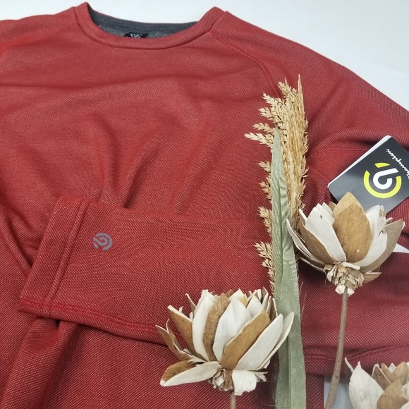 Champion- NWT BrushBack Red Fleece Run Shirt L - Picture 2 of 8